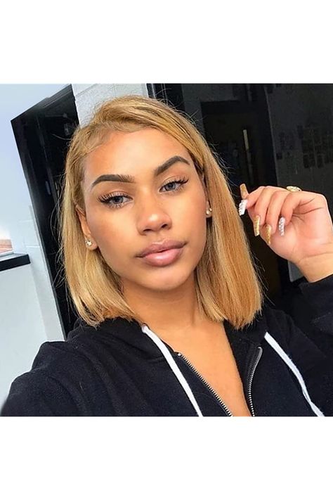 Hairstyles Wigs, Honey Blond, Beige Blond, Dyed Natural Hair, Frontal Hairstyles, Straight Bob, Lace Hair, Women Lace, Hair Wigs