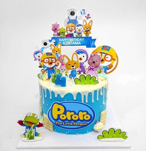 Pororo Cake Design, Diy Cake Topper Printable, Topper Kue, Diy Cake Topper, Cake Inspo, Frozen Birthday Party, Frozen Birthday, Exo Baekhyun, Birthday Decor