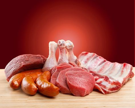 Fresh raw meat on background | Premium Photo #Freepik #photo #butcher-shop #butcher #meat-shop #butchery Meat Background, Drawing Body Proportions, Meat Art, Shop Banner Design, Meat Butcher, Catering Design, Muscle Building Foods, Premium Meat, Raw Meat