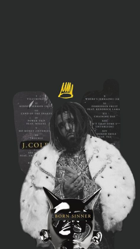 born sinner #jcole Born Sinner, Skin Of A Sinner Book, Taken By A Sinner, J Cole Born Sinner, Taken By A Sinner Book, Power Trip, Mo Money, Music Poster Design, J Cole