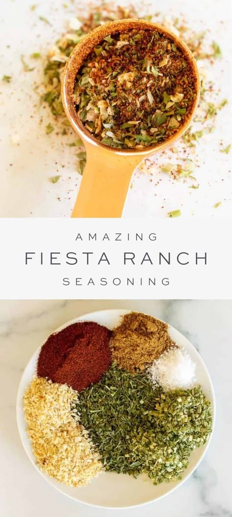 Ranch Dip Mix, Fiesta Ranch Dip, Ranch Seasoning Recipes, Homemade Dry Mixes, Homemade Ranch Seasoning, Julie Blanner, Ranch Seasoning Mix, Spice Mix Recipes, Ranch Recipe