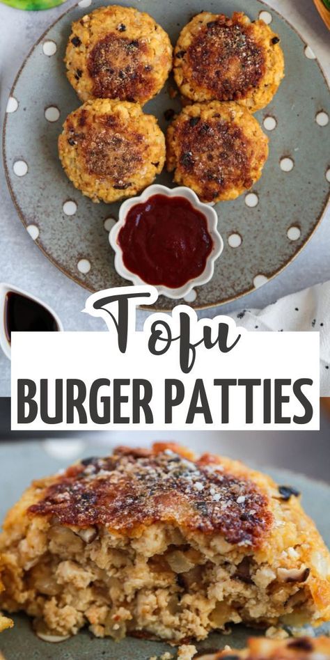 I love making these tofu patties whenever I crave a plant based burger full of earthy and savory flavors. My recipe is very simple and yields patties that are moist on the inside and crispy on the outside. The addition of a simple Japanese style seasoning sauce gives them so much umami and nuttiness that they can be enjoyed on their own! Tofu Burgers Patties, Tofu Patties, Plant Based Burger, Tofu Burger, Plant Based Burgers, Burger Patties, Skillet Cooking, Beef Burger, Bean Curd