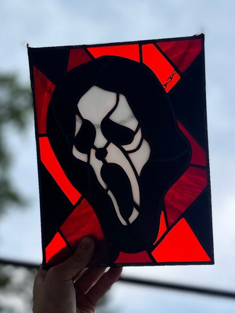 Stained Glass Ghost, Gothic Bedroom, Glass Creations, Horror Themes, Stained Glass Decor, Panels Wall, Mosaic Ideas, 1 Tattoo, Ghost Face