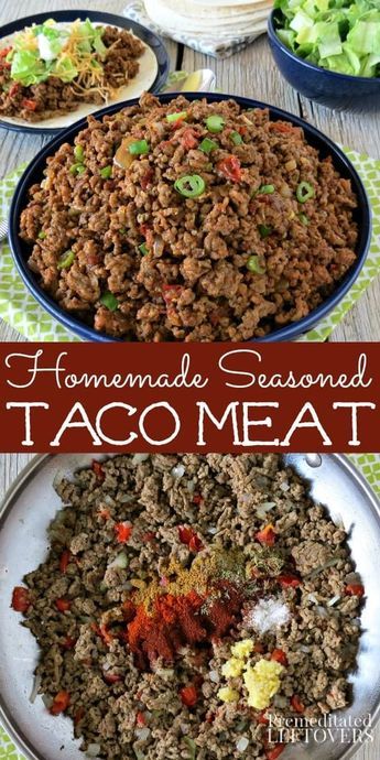 Homemade Taco Meat, Taco Meat Seasoning, Taco Meat Recipe, Steak Taco, Crockpot Taco, Ground Turkey Tacos, Taco Meat Recipes, Beef Taco, Taco Shells