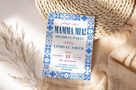 Mama Mia Invitation, Bougainvillea Invitation, Mamma Mia Party Invitations, Mamma Mia Invitation, Mamma Mia Birthday Party, Mamma Mia Birthday, Bach Themes, Mamma Mia Party, 21 Diner