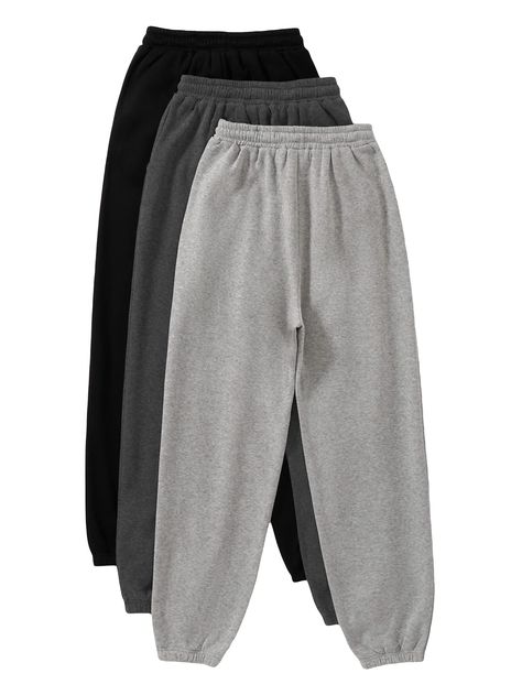 PRICES MAY VARY. 95% Polyester, 5% Elastane Imported Drawstring closure Machine Wash Fabric has slight stretch Feature: Drawstring waist, slant pocket, solid color, jogger sweatpants Occasions: You can wear these sweatpants, or wear them for yoga, work, dancing, hiking or other sports Garment Care: Machine washable with cold water/Hang to dry Please read the SIZE CHART in the product picture carefully before buying to get the clothes that fit your size. Cute Sweatpants, Pocket Sweatpants, Sweatpants Black, Baggy Sweatpants, Sweatpants Outfit, Swaggy Outfits, Tomboy Fashion, Basic Outfits, Jogger Sweatpants