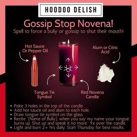 Gossip Spell, Truth Spell, Hoodoo Magic, Goddess Magick, Hoodoo Conjure, Spells That Actually Work, Candle Magic Spells, Hoodoo Spells, Banishing Spell