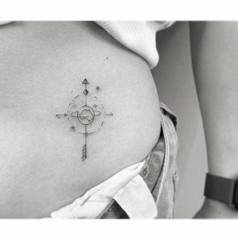 Fine Line Compass Tattoo, Compass Rose Tattoo, Compass Rose, Little Tattoos, Air Travel, Fine Line, Rose Tattoo, Compass Tattoo, Tattoo On