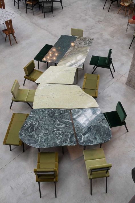 Nilufar Depot by Nina Yahar, Milan Design Week 2015 | Yellowtrace Milan Design Week, Furniture Details, Restaurant Interior, Commercial Interiors, Interior Furniture, Interior Inspo, Restaurant Design, The Table, Interior Spaces