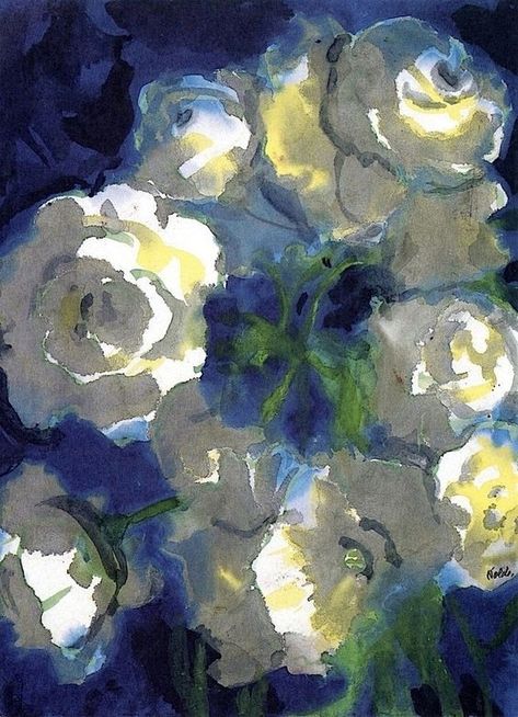 EMIL NOLDE - THE SOUL OF FLOWERS | white flowers. Emil Nolde | Facebook Emil Nolde Paintings Flowers, Emil Nolde Paintings, Nolde Paintings, Emile Nolde, Paintings Flowers, Emil Nolde, German Expressionism, Edouard Manet, Paul Cezanne