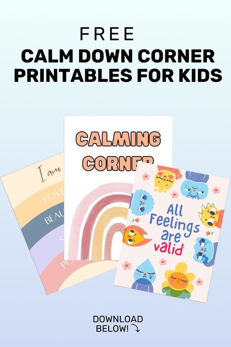 Calm Down Corner printables are perfect for helping kids manage emotions and take a break when they need it. Set up a calming space for your child with these fun and easy-to-use tools. Check out our blog for free printables and tips! #CalmDownCorner #KidsEmotionalHealth #ParentingTips Calm Corner Kindergarten, Calm Corner Free Printables, Calm Down Corner Posters Free, Calm Down Corner Sign Free Printables, Calming Corner Free Printables, Calm Down Choices Free Printable, Calming Corner Posters Free Printable, Free Calm Down Corner Printables, Calm Corner Posters