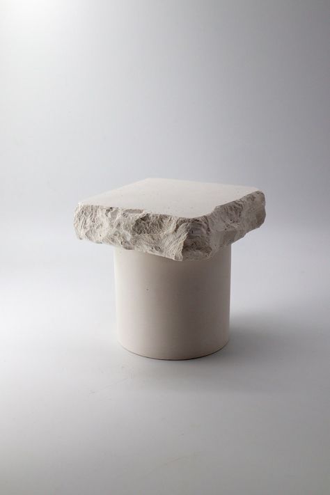 Art Pedestal, Display Photography, 숲 사진, Small Products, White Pedestal, Display Pedestal, Cement Color, Concrete Furniture, Square Top