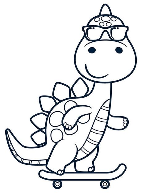 Print Out Drawings, Cute Dino Coloring Pages, Simple Colouring Pages For Kids, Pre K Coloring Pages Printables, Cute Coloring Pages For Adults, Dino Coloring Pages, Cute Dinosaur Coloring Pages, Coloring Pages Dinosaur, Boy Coloring Pages