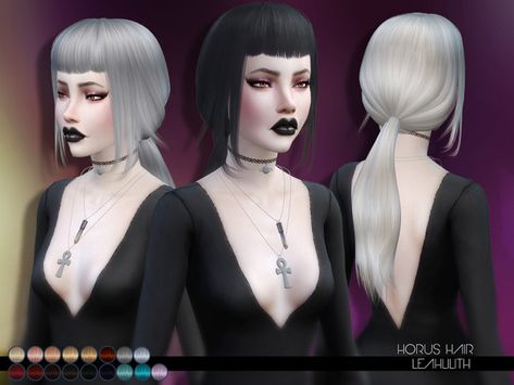 Sims 4 Cc Goth, Vampire Hair, Sims 4 Anime, Pelo Sims, Gothic Hairstyles, Goth Hair, Sims 4 Teen, Sims4 Clothes, Sims 4 Update