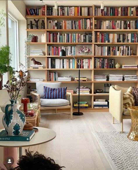 All About Books, Public Libraries, Bookshelves In Living Room, Home Library Design, About Books, Home Libraries, Living Room Inspo, Dream Home Design, Living Room Inspiration