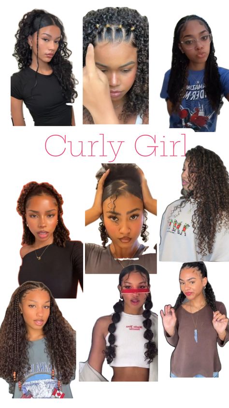 Cute curly hairstyle s Cute Curly Hairstyle, Curly Hair Advice, Mixed Curly Hair, Easy Hairstyles For Thick Hair, Cute Curly Hairstyles, Hairstyles For Layered Hair, Curly Hair Styles Easy, Natural Curls Hairstyles, Hairdos For Curly Hair