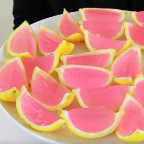 Pink Lemonade Jello Shots Cocktail Recipe Pink Lemonade Jello Shots, Jello Treats, Lemonade Jello Shots, Pink Lemonade Margarita, Pink Lemonade Vodka, Rainbow Jello, Chocolate Shots, Jello Shot, Jello Shot Recipes