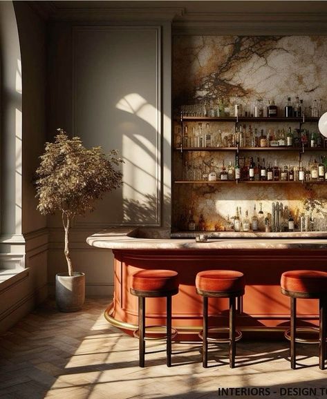 Art Deco Wine Bar, Speakeasy Bar Design, Moody Bar, Statement Marble, Interior Design Tools, Speak Easy, Beige Paint, Bar Inspiration, Bar Interior Design