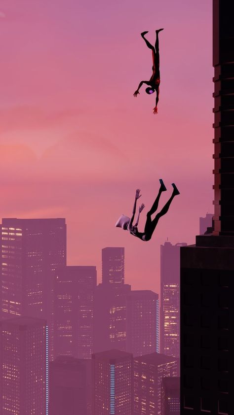 Miles And Gwen, Spiderman And Spider Gwen, Spider Man Wallpaper, Spiderman 3, Spiderman Pictures, Aesthetic Couple, Parenting Memes, Spider Gwen, Gwen Stacy