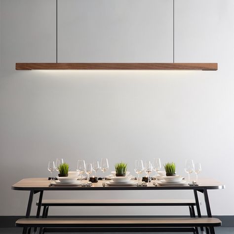 Aliexpress Products, Linear Light, Lights Hanging, Wooden Pendant Lighting, Table Led, Lamp Modern, Wooden Pendant, Led Pendant Lights, Modern Table