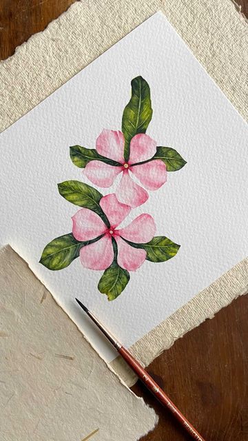 Parijat Flower Painting, Graphic Design Watercolor, Watercolor Floral Design, Flower Watercolor Paintings, Small Flower Drawings, Water Colour Flower, Watercolor Course, Paint Together, Watercolor Flower Painting