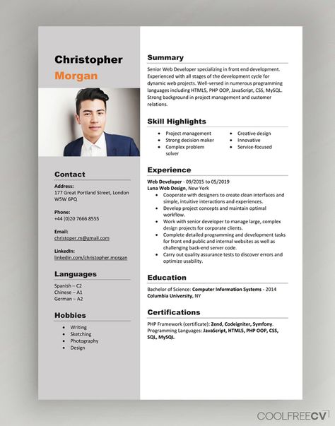 Professional Cv Template Free, Curriculum Vitae Template Free, Cv Templates Free Download, Free Cv Template Word, Resume Format Download, Cv Template Download, Professional Resume Examples, Free Resume Template Download, Cv Words