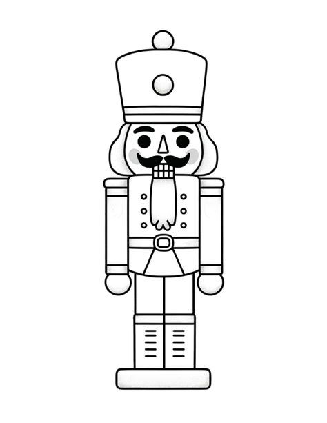 Easy Nutcracker Drawing, Simple Nutcracker Drawing, Nutcracker Coloring Pages Free Printable, Nutcracker Drawing, Nutcracker Coloring Pages, Nutcracker Printable, Printable Nutcracker, Nutcracker Pattern, Ballerina Coloring Pages