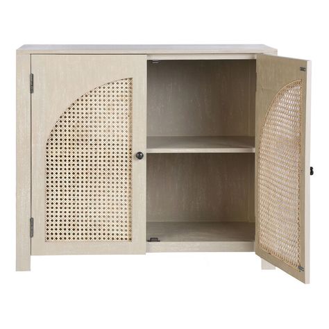 Seymour Wood and Rattan Cane Arched Door Storage Cabinet - World Market Rattan Cane, Arched Doors, Door Storage, World Market, Sideboard, Storage Cabinet, Arch, Diy Projects, Wood