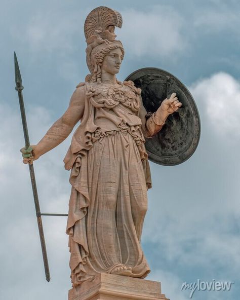 Athena Sculpture, Greek Goddess Sculpture, Athena Greece, Athena Statue, Athena Aesthetic, Pallas Athena, Athena Greek Goddess, Athena Tattoo, Greek Mythology Statue