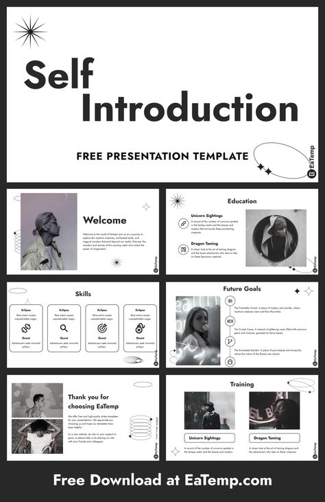 Self Introduction PPT Template - Free PowerPoint Templates, Google Slides… in 2024 | Presentation slides design, Powerpoint template free, Powerpoint presentation templates Google Slides Professional, Ppt Introduction Slide, Self Presentation Powerpoint, About Me Powerpoint Slide, Google Slide Templates Aesthetic, Intro Slide Design, Aesthetic Google Slides Templates, Free Presentation Template, Slide Template Aesthetic