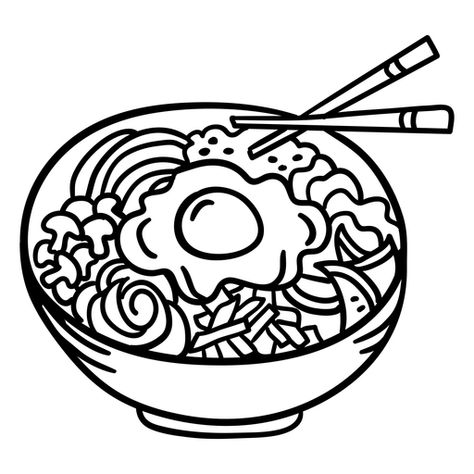 Korean bibimbap stroke #AD , #Korean, #stroke, #bibimbap Korean Colouring Pages, Bibimbap Drawing, Korean Food Drawing, Korea Doodle, Korean Coloring Pages, Korean Drawing, Korean Bibimbap, Nutrition Classes, Food Doodles