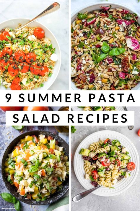 Easy Pasta Salads, Summer Pasta Salads, Fresh Pasta Salad, Salad Recipes Easy, Summer Pasta Salad Recipes, Cooked Pasta, Easy Pasta Salad, Summer Pasta Salad, Pasta Salads