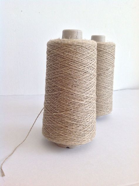 LINEN FLAX warp yarn natural available in two by WoolFinchStudio Natural Bleach, Needle Felting Tools, Flax Fiber, Thick Thread, Yarn For Sale, I Love This Yarn, Linen Yarn, Hemp Fabric, Knitting Kits