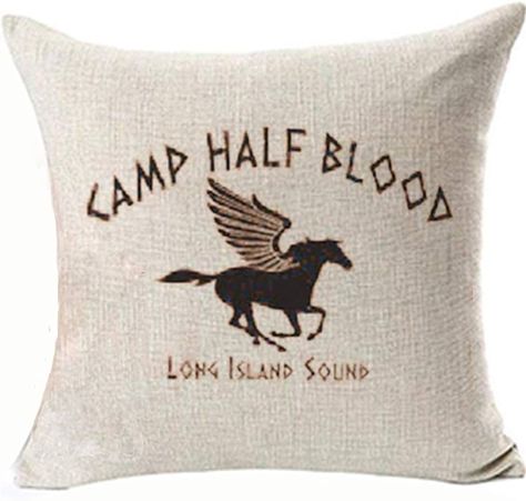 Camp Half Blood Pillows Covers Percy Jackson Demigods Olympians Decoratives Pillowcases for Home Couch Sofa Square Cushion Covers Two Side Color:3 : Amazon.ca: Home Winged Bed, Library Inspiration, Cosplay Jewelry, Fall Pillow Cover, Harry Potter Room, Linen Throw Pillow, Half Blood, Camp Half Blood, Linen Throw