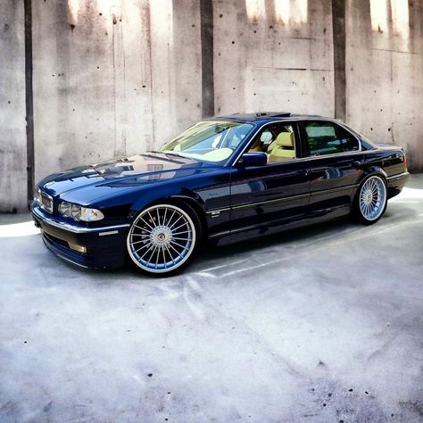 Alpina took the hand-built 5.7-litre V12, and enlarged it to 6.0-litres. This resulted in 424bhp and 443lb ft of torque for this BMW 7 Series Alpina Edition. Like it? #LuxuryMotorPress #BMW #Alpine #7Series Bmw V12, Bmw 740, Bmw Alpina, Euro Cars, Bmw 7 Series, Bmw Series, Bmw 7, Yacht Design, Bmw 5 Series