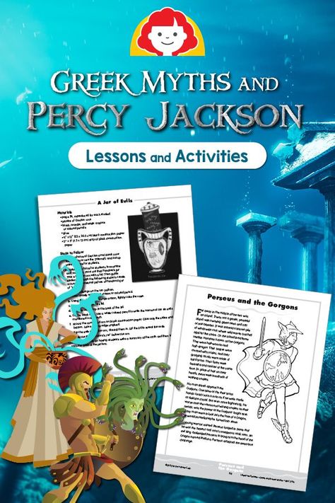 Greek Mythology Stem Activities, Myths And Legends Art, Percy Jackson Lesson Plans, Mythology Activities For Kids, Greek Mythology Activities For Kids, Percy Jackson Activities, Greek Mythology Crafts, Greek Mythology Activities, Greek Myths For Kids