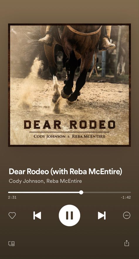 Rodeo Song, Dear Rodeo, Cody Johnson, Reba Mcentire, Country Songs, Country Music, Rodeo, Good Music, Deer