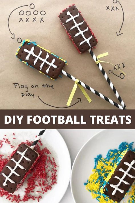 Diy mini football ice cream sandwiches for any team! Football Ice Cream Sandwiches, Mini Ice Cream Sandwiches, Icecream Sandwich, Football Treats, Mini Ice Cream, Football Diy, Mini Football, Sunday Routine, Football Theme Party