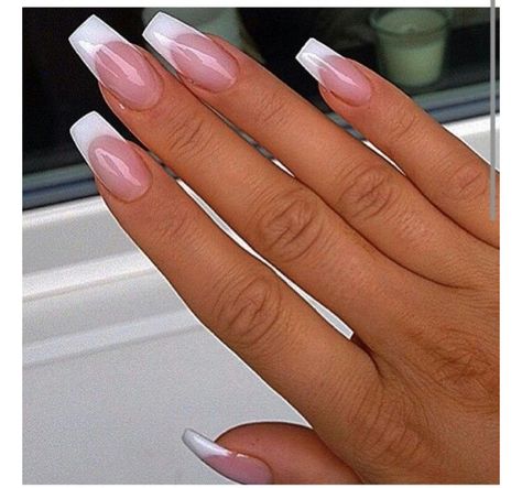 French Manicure Acrylic Nails, French Manicure Nails, Manicure Tips, French Tip Acrylic Nails, Her Nails, French Acrylic Nails, French Nail Designs, Short Square Acrylic Nails, Square Acrylic Nails