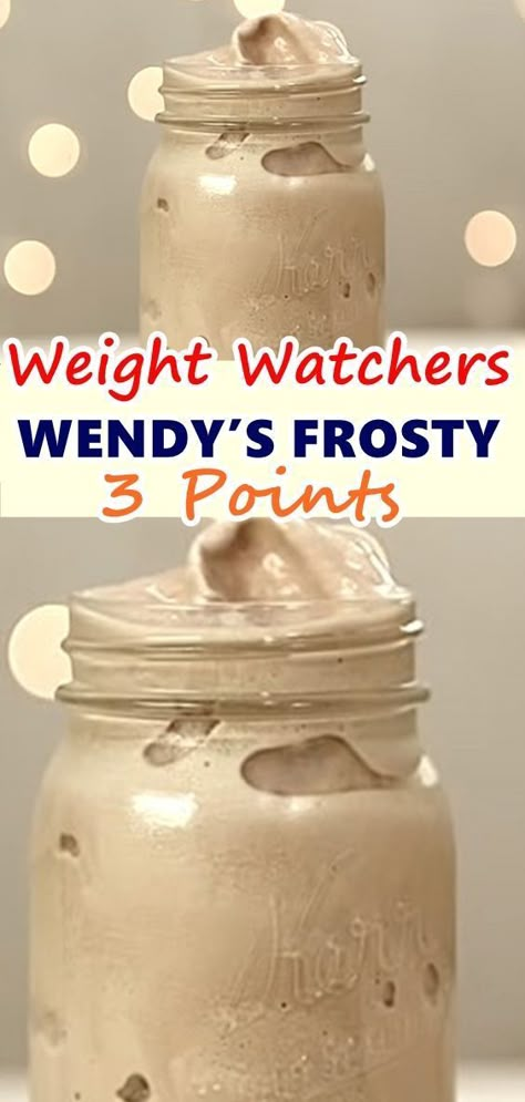 Wendys Frosty Recipe, Wendy's Frosty, Weight Watcher Desserts, Wendys Frosty, Frosty Recipe, Weight Watchers Meal Plans, Weight Watchers Snacks, Weight Watchers Recipes Desserts, Ww Desserts