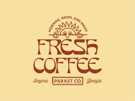 Sunshine Illustration, No Bad Days, Restaurant Logo, Coffee Logo, Coffee Branding, Coffee Design, Fresh Coffee, Logo Mark, 로고 디자인