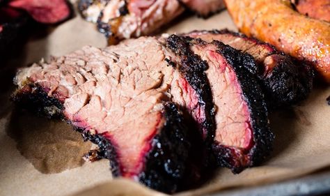 Project Smoke Brisket - Barbecuebible.com Best Brisket Recipe, Brisket Recipes Smoked, Green Egg Recipes, Meat And Vegetables, Smoked Beef Brisket, Traeger Recipes, Smoked Meat, Texas Bbq, Brisket Recipes