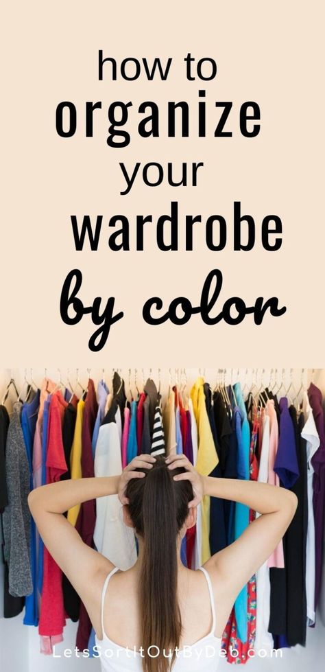 How To Color Code Closet, Color Coding Closet, How To Color Coordinate Your Closet, How To Color Code Your Closet, Color Code Closet, Closet Color Organization Chart, Closet Color Coordination, Closet Organization Color Coded, Color Organization Closet