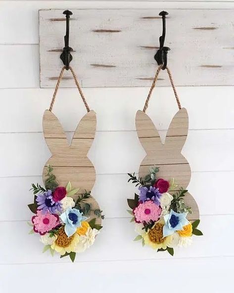 Homemade Easter Decorations, Easter Crafts To Make, Diy – Velikonoce, Oster Dekor, Diy Osterschmuck, Easter Decor Ideas, Easter Crafts For Adults, Easter Wreath Diy, Easter Door Hanger