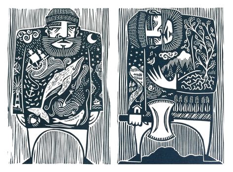 Linocut Artists, Linocut Printmaking, Fairy Stories, Lino Art, Relief Printing, Linocut Art, Holy Moly, Woodcuts Prints, Ink Illustrations