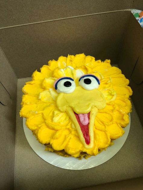 Big Bird Cake Ideas, Big Bird Birthday Cake, Big Bird Cake, Sesame Street Cake, Bird Birthday Parties, Bird Cake, Elmo Sesame Street, Bird Birthday, Sesame Street Birthday