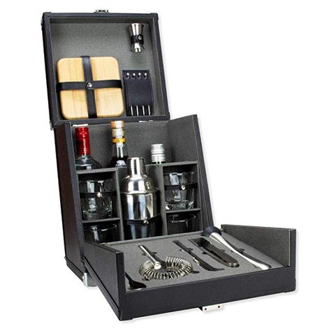 Travel Bar Set, Alcohol Accessories, Bartending Kit, Travel Bar, Pool Room, Wine Bar Cabinet, Bar Tool Set, Portable Bar, Cocktail Shaker Set