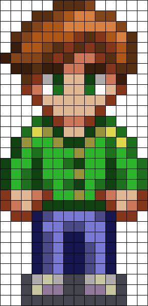 Stardew Valley Fuse Beads, Stardew Valley Pixel Art, Alex Stardew Valley, Maximalist Room, Pokemon Perler Beads, Pixel Characters, Easy Perler Beads Ideas, Fuse Bead Patterns, Easy Pixel Art