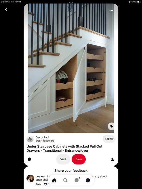 Kitchen Cabinets Under Stairs, Under Basement Stairs, Shoe Storage Under Stairs, Stairs Storage Drawers, Cabinet Under Stairs, Understair Storage, Shoe Storage Drawers, Stair Nook, تحت الدرج