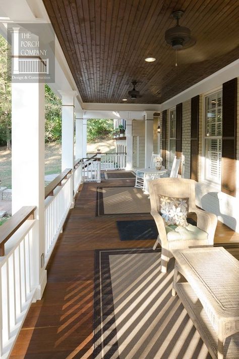 Porch Kits, Farmhouse Exterior Design, Building A Porch, Porch Railing, Porch Flooring, Modern Farmhouse Exterior, Fantasy Homes, House With Porch, Porch Design